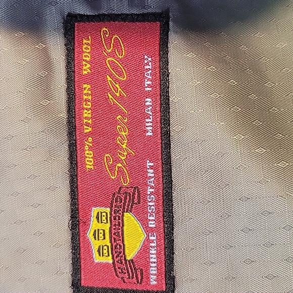 Mantoni Italian Made Taupe 2 Piece Wool Suit Jacket and Pants 46/40/31 - Picture 11 of 13